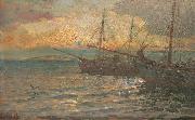 Carl Wilhelm Barth Aften ved Grundsund Spain oil painting artist